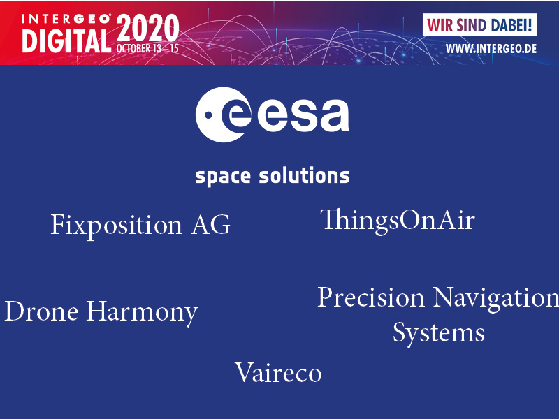 Joint ESA Space Solutions stand at INTERGEO 2020 digital